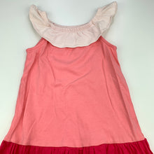 Load image into Gallery viewer, Girls M&amp;S, pink cotton casual dress, GUC, size 2-3, L: 52cm