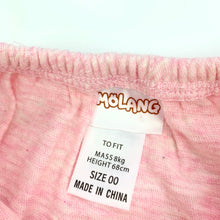 Load image into Gallery viewer, Girls Mo Lang, pink cotton romper, EUC, size 00,  