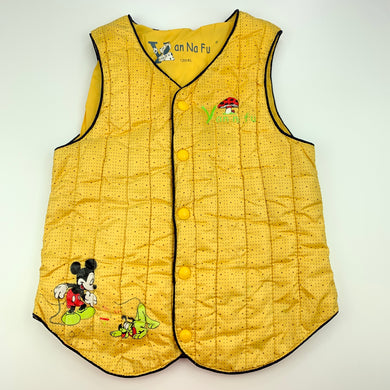 unisex Yan Nah Fu, lightweight quilted vest, jacket, Mickey Mouse, FUC, size 6,  