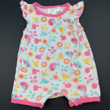 Load image into Gallery viewer, Girls Tiny Little Wonders, cotton romper, birds, GUC, size 000,  
