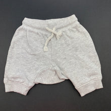 Load image into Gallery viewer, Boys Sprout, grey fleece lined shorts, bottoms, elasticated, GUC, size 0000,  