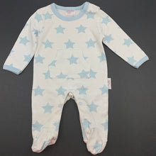 Load image into Gallery viewer, unisex Babyboxes, organic cotton coverall, romper, stars, EUC, size 000,  
