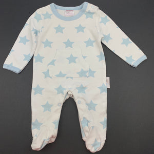 unisex Babyboxes, organic cotton coverall, romper, stars, EUC, size 000,  