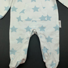 Load image into Gallery viewer, unisex Babyboxes, organic cotton coverall, romper, stars, EUC, size 000,  