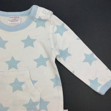 Load image into Gallery viewer, unisex Babyboxes, organic cotton coverall, romper, stars, EUC, size 000,  