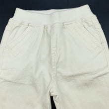 Load image into Gallery viewer, unisex Baby De Mode, cream stretch cotton pants, elasticated, inside leg: 46 cm, EUC, size 6,  
