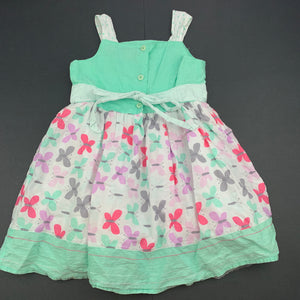 Girls Sprout, lined lightweight cotton summer dress, GUC, size 2, L: 50cm
