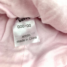 Load image into Gallery viewer, Girls Baby Berry, pink &amp; grey beanie, hat, GUC, size 000 to 00,  