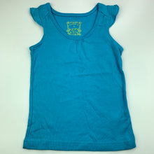 Load image into Gallery viewer, Girls Pumpkin Patch, blue cotton top, EUC, size 6,  