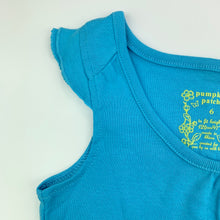 Load image into Gallery viewer, Girls Pumpkin Patch, blue cotton top, EUC, size 6,  