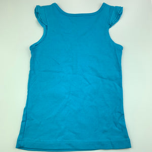 Girls Pumpkin Patch, blue cotton top, EUC, size 6,  