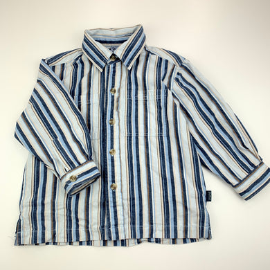 Boys Pumpkin Patch, striped cotton long sleeve shirt, GUC, size 2,  