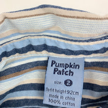 Load image into Gallery viewer, Boys Pumpkin Patch, striped cotton long sleeve shirt, GUC, size 2,  