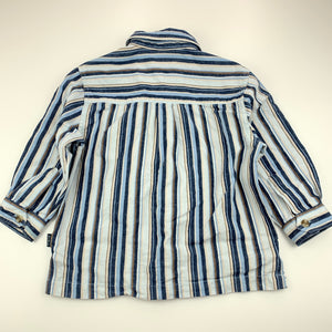 Boys Pumpkin Patch, striped cotton long sleeve shirt, GUC, size 2,  