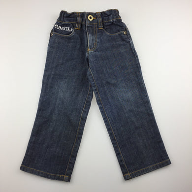 Boys Munster, dark denim jeans, adjustable, GUC, size 1