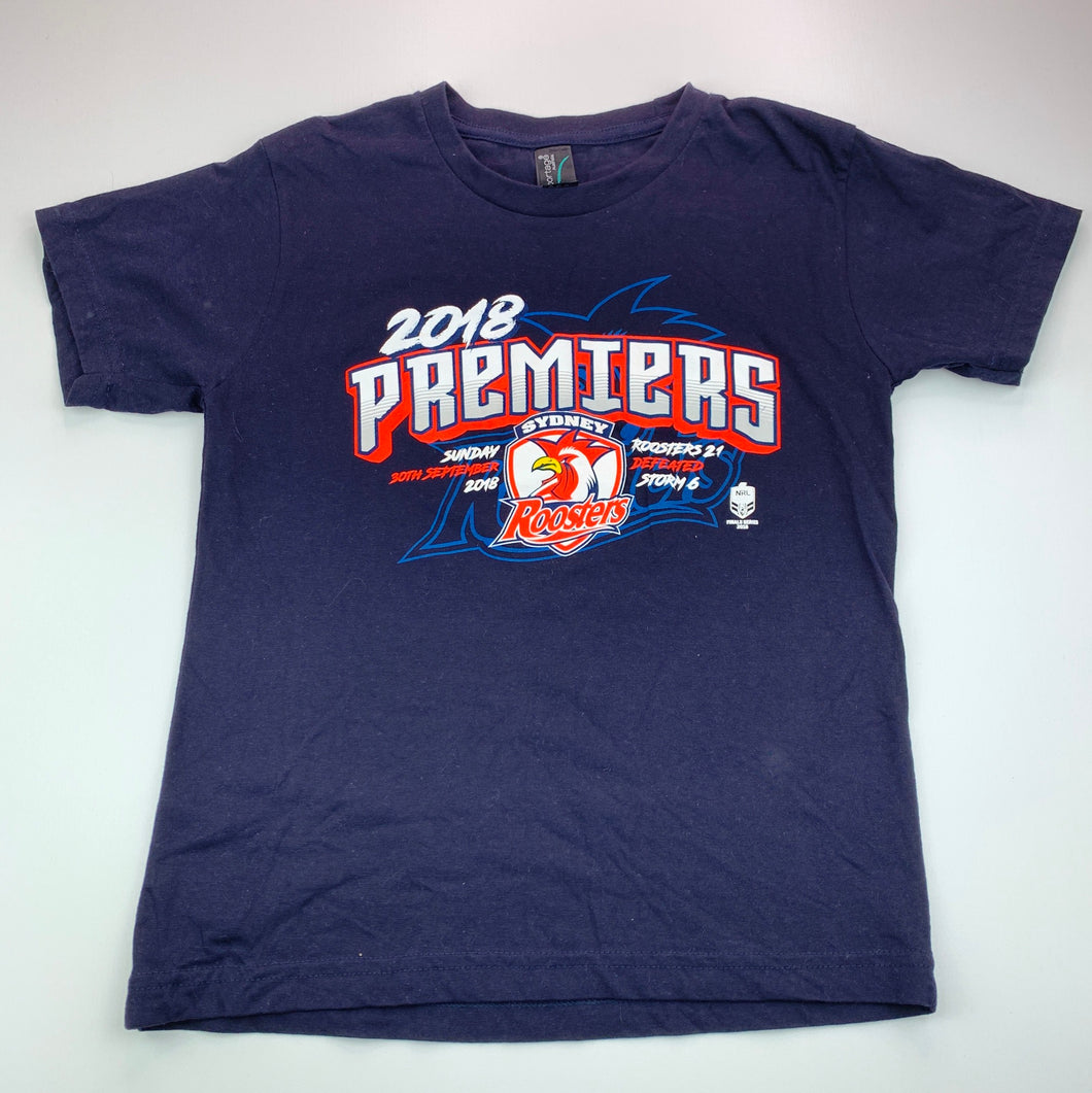 unisex Sportage Australia, NRL Sydney Roosters Premiers cotton t-shirt top, EUC, size 10,  