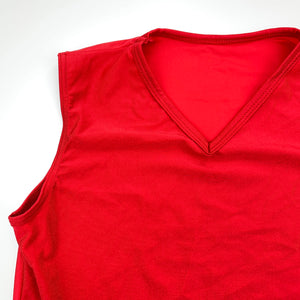 unisex Studio Workroom, red stretchy dance top, EUC, size 12,  