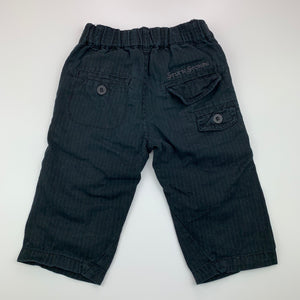 Boys Stix 'n' Stones, black cotton casual pants, elasticated, GUC, size 0,  
