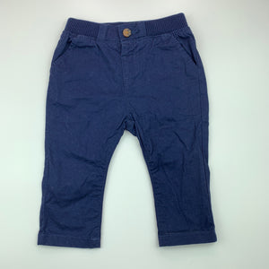 Boys Target, navy cotton pants, elasticated, EUC, size 0,  