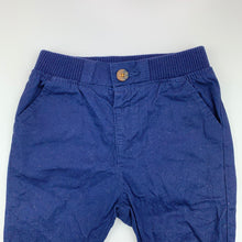 Load image into Gallery viewer, Boys Target, navy cotton pants, elasticated, EUC, size 0,  