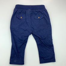 Load image into Gallery viewer, Boys Target, navy cotton pants, elasticated, EUC, size 0,  