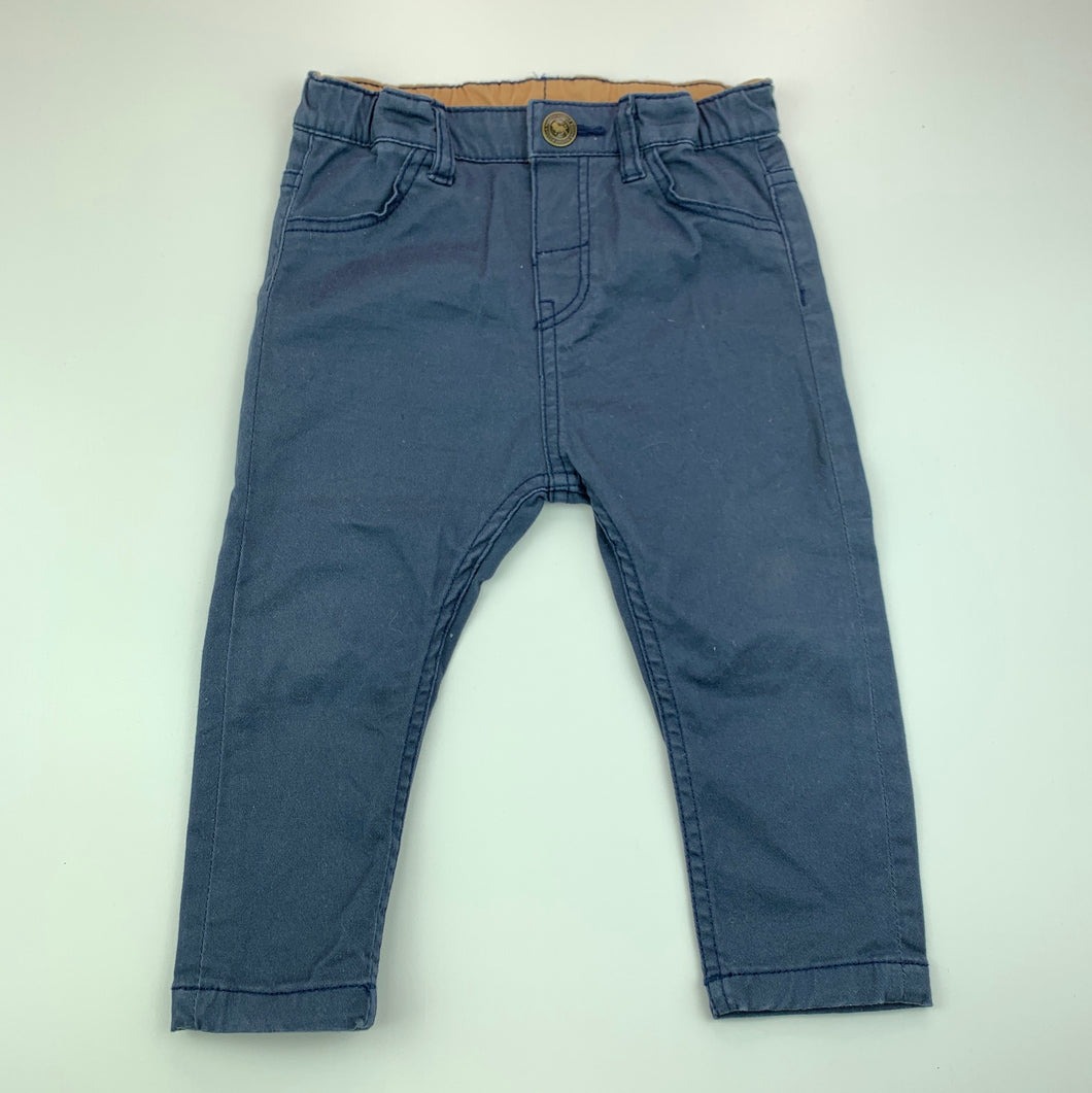 Boys H&M, stretch cotton pants, adjustable, inside leg: 23.5 cm, EUC, size 1,  