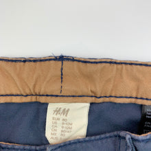 Load image into Gallery viewer, Boys H&amp;M, stretch cotton pants, adjustable, inside leg: 23.5 cm, EUC, size 1,  