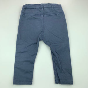 Boys H&M, stretch cotton pants, adjustable, inside leg: 23.5 cm, EUC, size 1,  