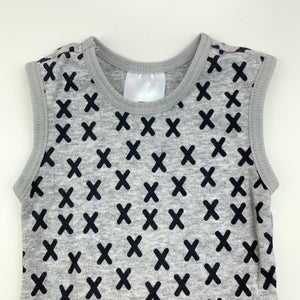 unisex Target, grey cotton singlet top, EUC, size 0000,  