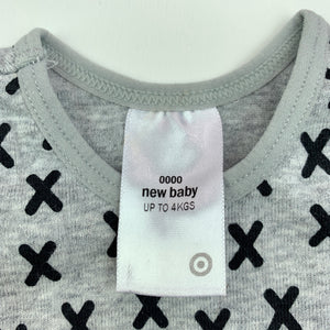 unisex Target, grey cotton singlet top, EUC, size 0000,  