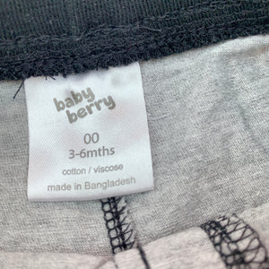 Boys Baby Berry, grey lightweight shorts, elasticated, GUC, size 00,  