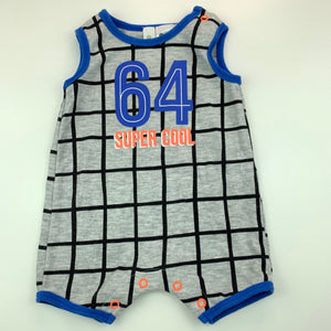 Boys Dymples, grey soft feel romper, cool, EUC, size 000,  