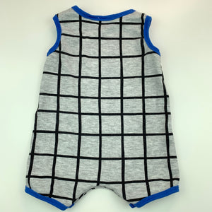 Boys Dymples, grey soft feel romper, cool, EUC, size 000,  