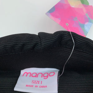 Girls Mango, black skirt, elasticated, L: 20 cm, NEW, size 1,  