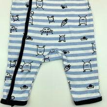 Load image into Gallery viewer, Boys Kids &amp; Co, striped cotton romper, aliens, GUC, size 0000,  