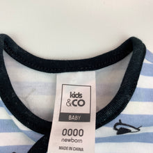 Load image into Gallery viewer, Boys Kids &amp; Co, striped cotton romper, aliens, GUC, size 0000,  