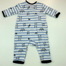 Load image into Gallery viewer, Boys Kids &amp; Co, striped cotton romper, aliens, GUC, size 0000,  
