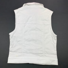Load image into Gallery viewer, Girls Target, white stretch denim vest, jacket, FUC, size 9,  