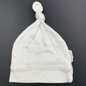 Girls purebaby, organic cotton hat, beanie, EUC, size 0000-00,  