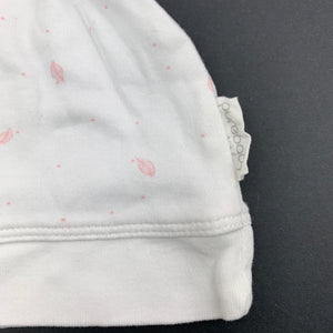 Girls purebaby, organic cotton hat, beanie, EUC, size 0000-00,  