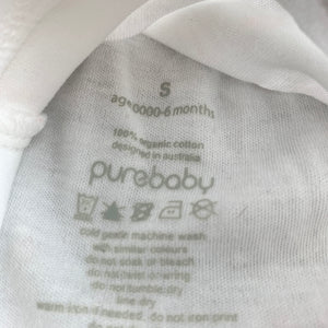 Girls purebaby, organic cotton hat, beanie, EUC, size 0000-00,  