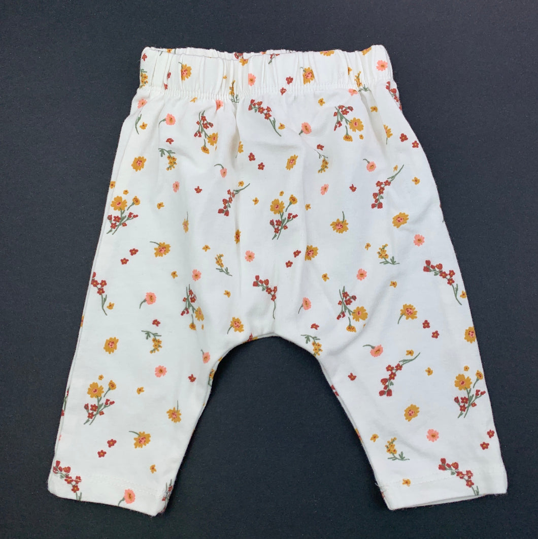 Girls Cotton On, floral leggings, bottoms, EUC, size 0000,  