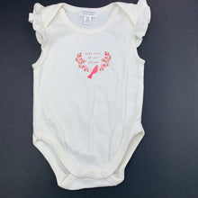 Load image into Gallery viewer, Girls David Jones, organic cotton romper, bird, EUC, size 000,  