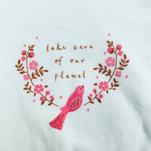 Load image into Gallery viewer, Girls David Jones, organic cotton romper, bird, EUC, size 000,  