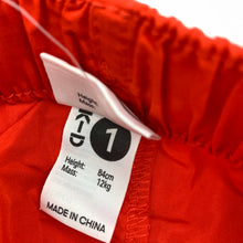 Load image into Gallery viewer, Boys KID, red lightweight board shorts, elasticated, NEW, size 1,  
