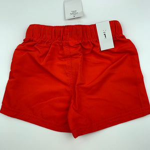 Boys KID, red lightweight board shorts, elasticated, NEW, size 1,  