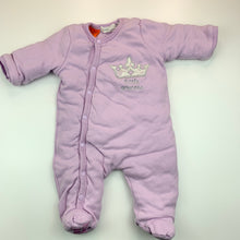 Load image into Gallery viewer, Girls Pumpkin Patch, wadded cotton coverall, romper, Princess, GUC, size 000,  