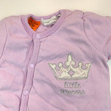 Load image into Gallery viewer, Girls Pumpkin Patch, wadded cotton coverall, romper, Princess, GUC, size 000,  