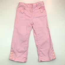 Load image into Gallery viewer, Girls Gymboree, pink denim pants, adjustable, inside leg: 33 cm, FUC, size 3,  