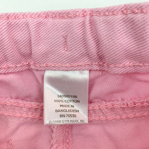 Girls Gymboree, pink denim pants, adjustable, inside leg: 33 cm, FUC, size 3,  